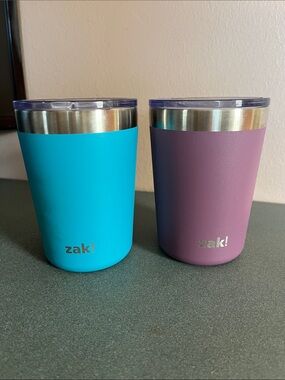 zak! Turquoise and Mauve Insulated Stainless Steel Tumblers - 2 Pack